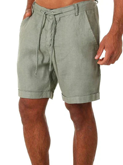 Leinen-Shorts – Leichte Baumwoll-Shorts für Männer für den Sommer-Grün-XS-Chaps Herrenmode