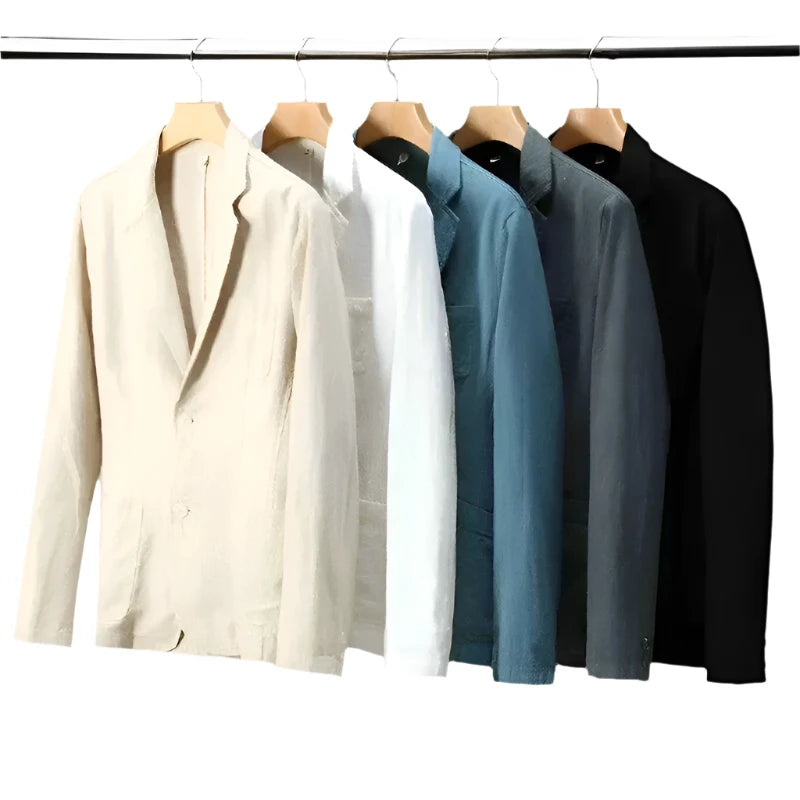 Leinenblazer – Lässiger einreihiger Sommerblazer für Männer-Chaps Herrenmode
