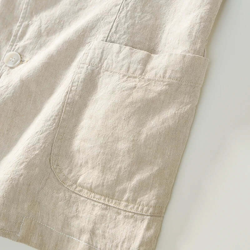 Leinenblazer – Leichte, lässige Einreiher-Blazerjacke für Herren-Chaps Herrenmode