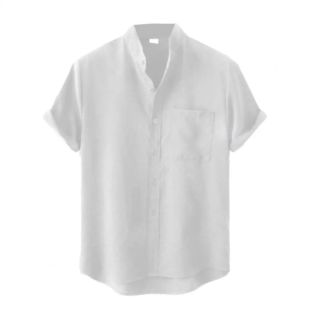Leinenhemd – leicht – locker geschnitten – Kurzarm – Hemd mit Knöpfen – Herrenhemden-Chaps Herrenmode