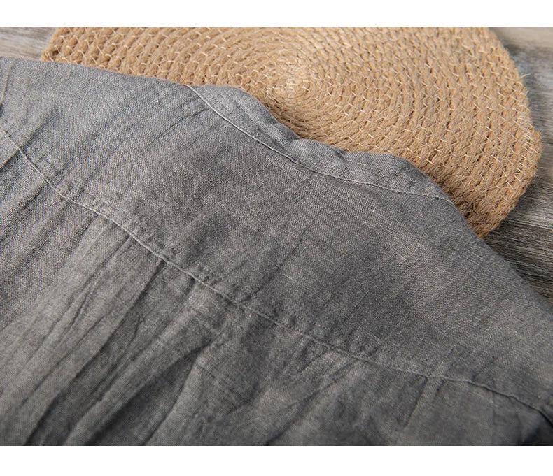 Leinenhemd – mit Knöpfen – leicht – Kurzarmhemd – Herrenhemden-Chaps Herrenmode