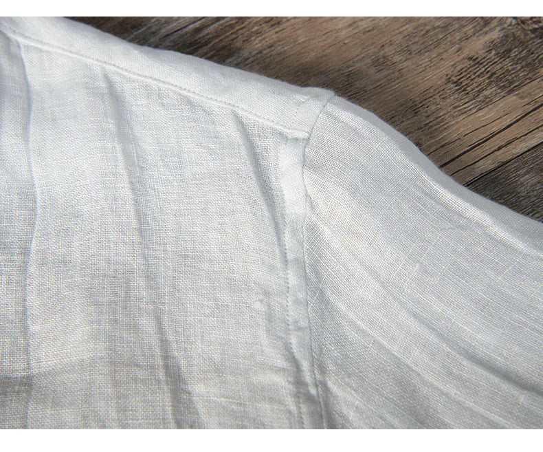 Leinenhemd – mit Knöpfen – leicht – Kurzarmhemd – Herrenhemden-Chaps Herrenmode