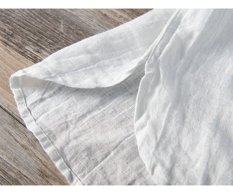 Leinenhemd – mit Knöpfen – leicht – Kurzarmhemd – Herrenhemden-Chaps Herrenmode