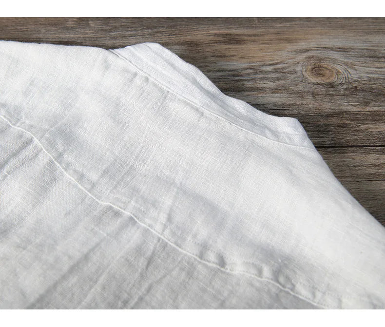 Leinenhemd – mit Knöpfen – leicht – Kurzarmhemd – Herrenhemden-Chaps Herrenmode