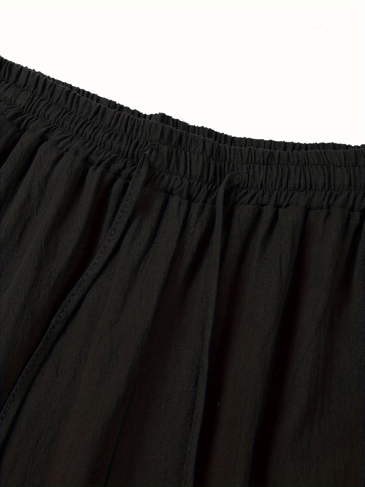Leinenhose | Elastischer Bund | Kordelzug | Locker sitzende Hose | Herrenhose-Chaps Herrenmode