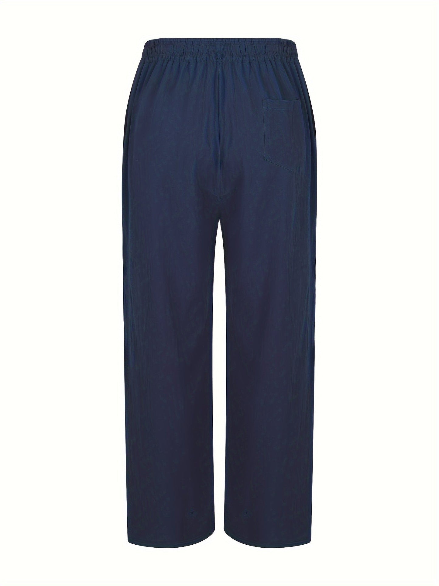 Leinenhose | Elastischer Bund | Kordelzug | Locker sitzende Hose | Herrenhose-Chaps Herrenmode