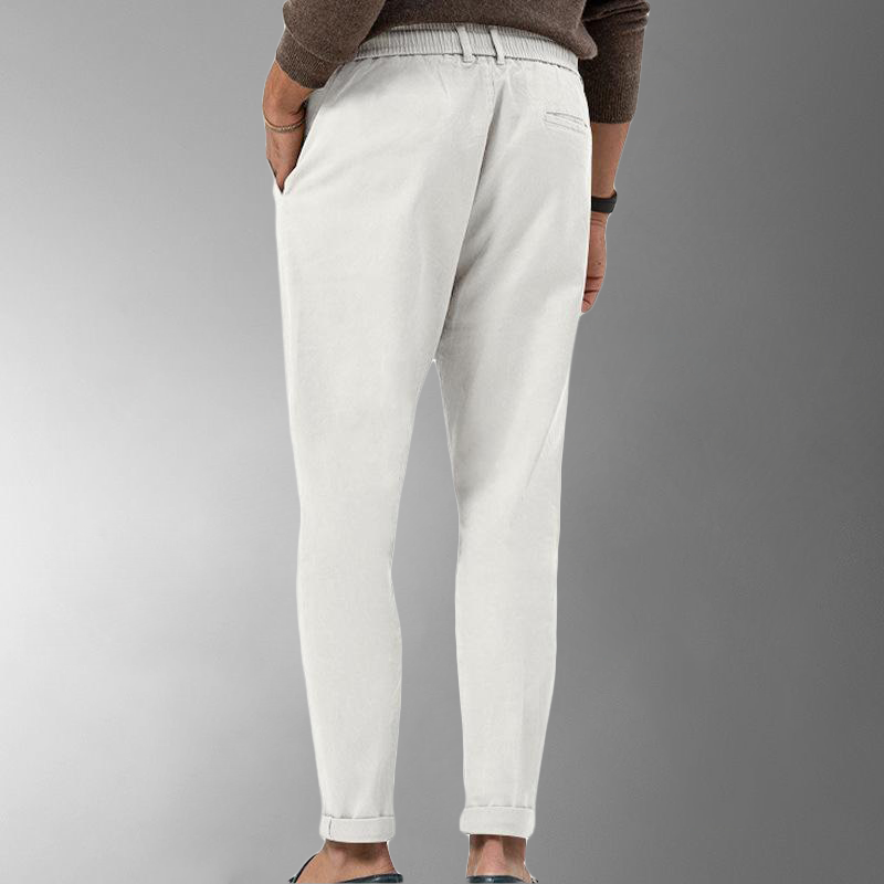 Leinenhose - Herren-Freizeithose aus Leinen mit Kordelzug für den Sommer-Chaps Herrenmode