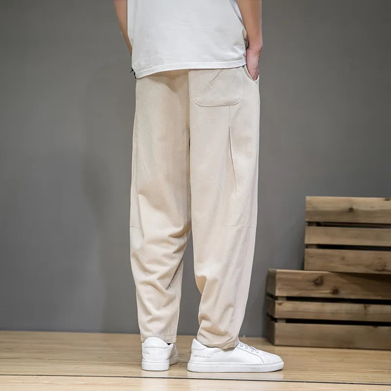 Leinenhosen | Loose Fit | Lightweight | Baggy Pants | Herrenhosen-Chaps Herrenmode