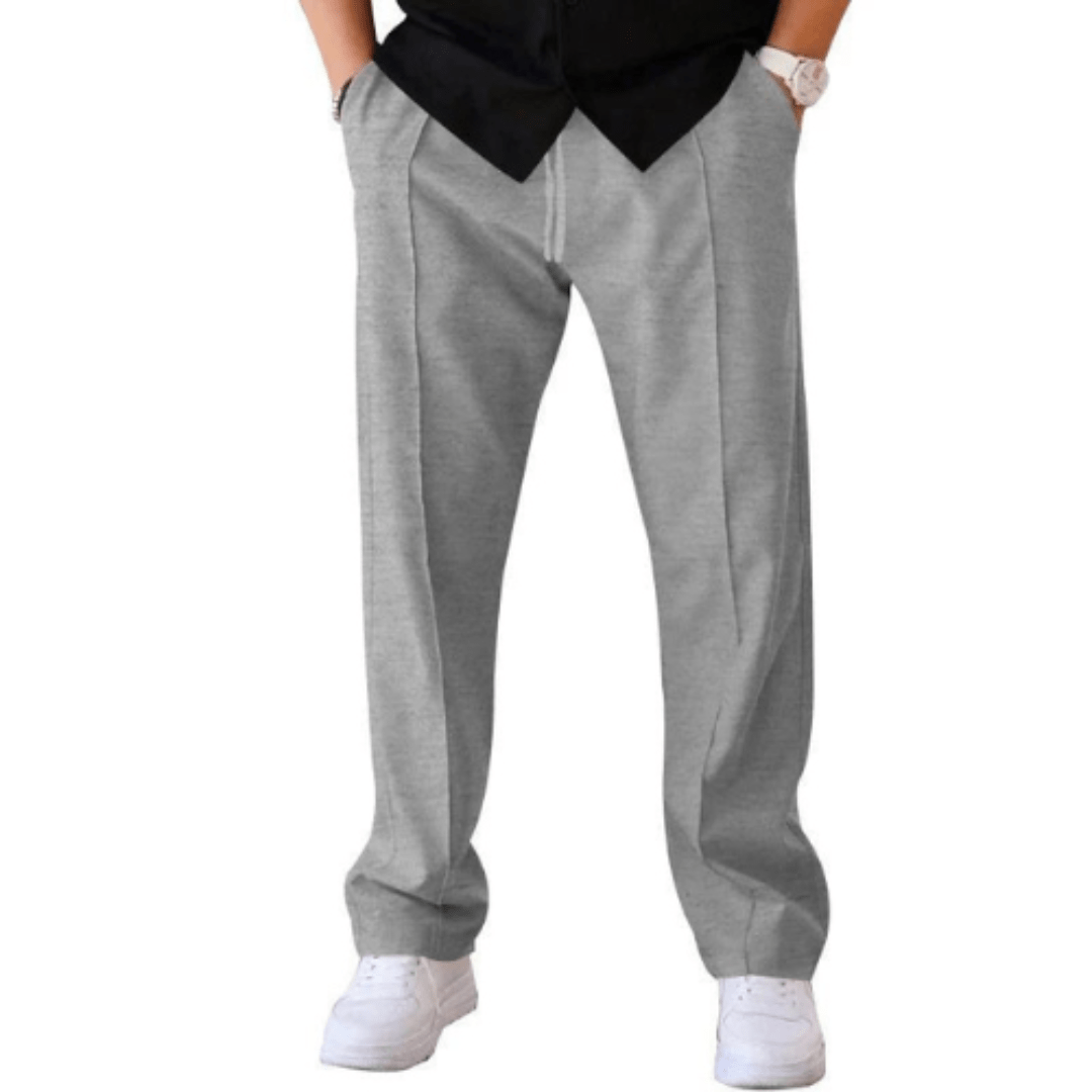 Loose Fit Hose - Casual - Gerades Bein - Sommerhose - Herrenhosen-Hellgrau-S-Chaps Herrenmode