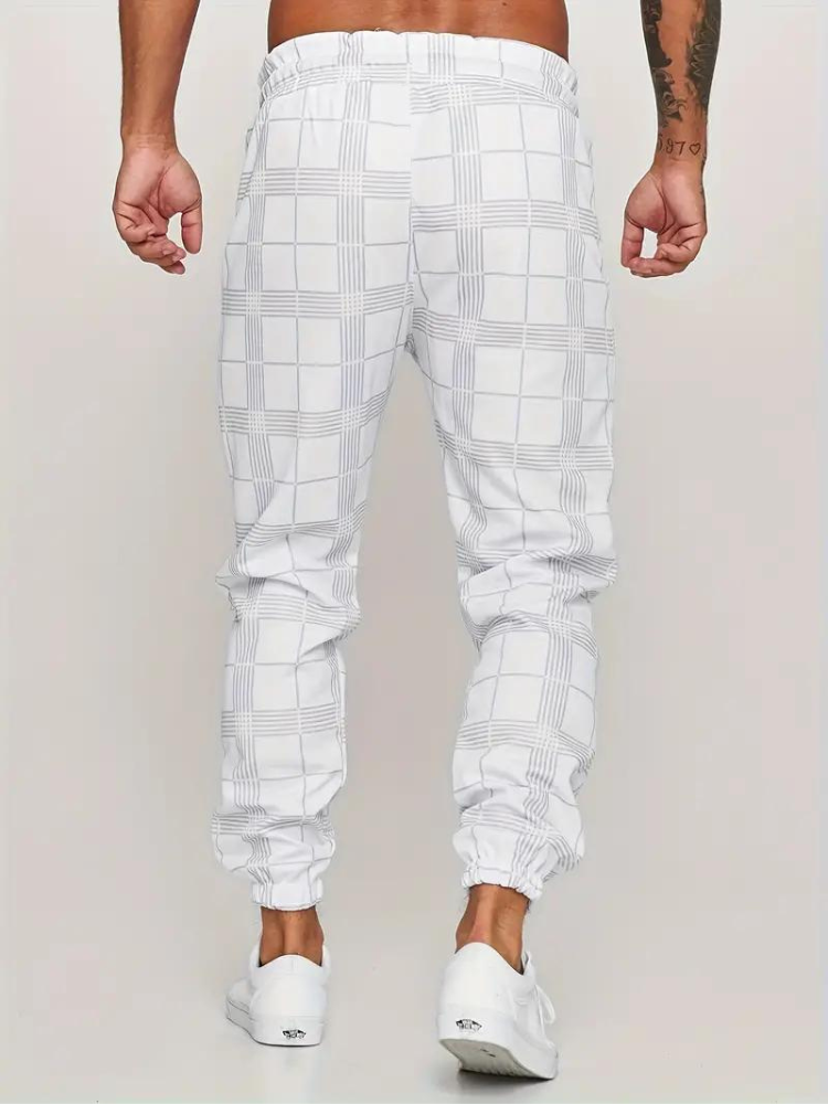 Morgan Jogger | Elastische karierte Sweatpants für Männer-Chaps Herrenmode