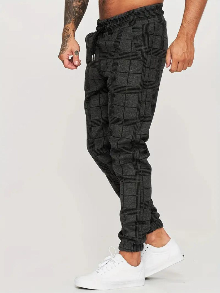 Morgan Jogger | Elastische karierte Sweatpants für Männer-Chaps Herrenmode