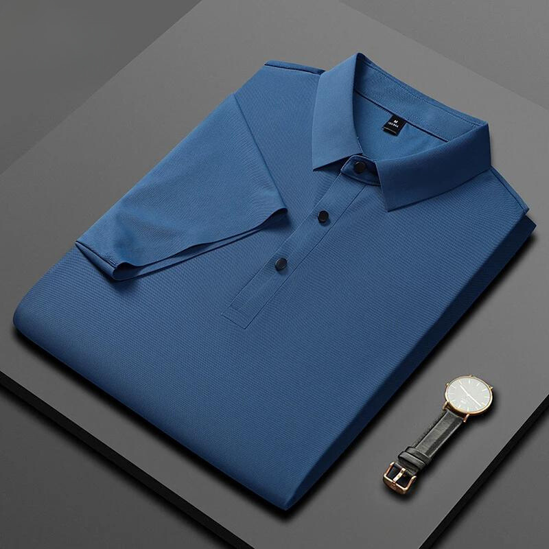 Napoli Seiden Polo-Blau-XS-Chaps Herrenmode