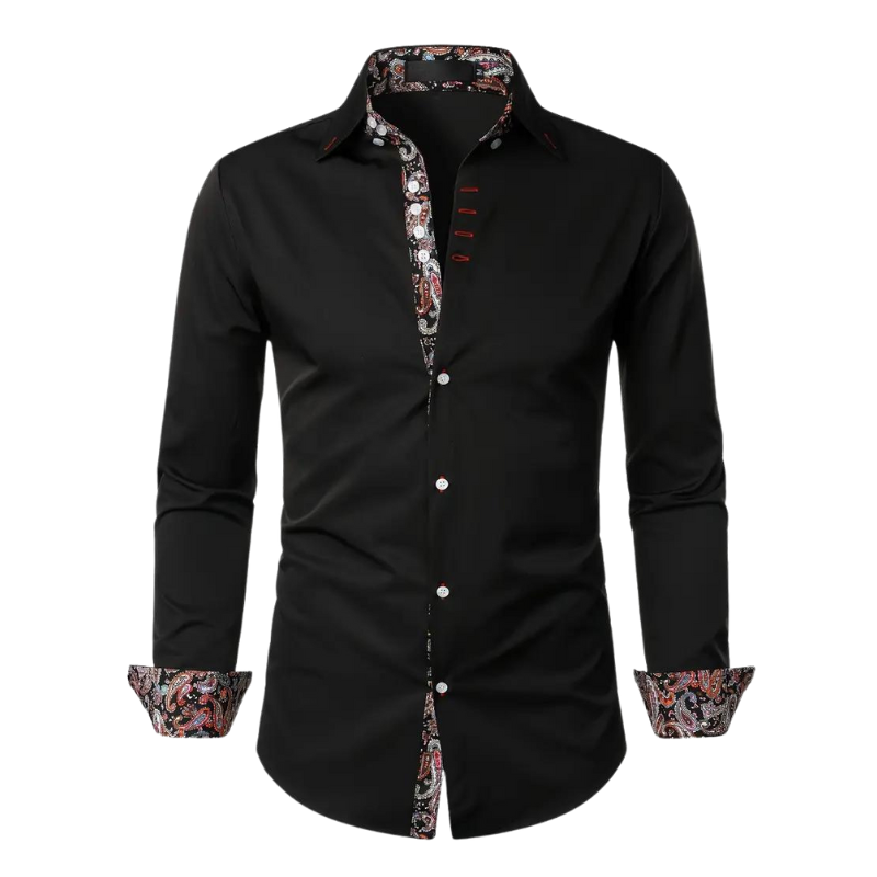 Night Breeze Party-Bluse-Schwarz-S-Chaps Herrenmode