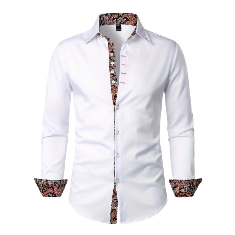 Night Breeze Party-Bluse-Weiß-S-Chaps Herrenmode