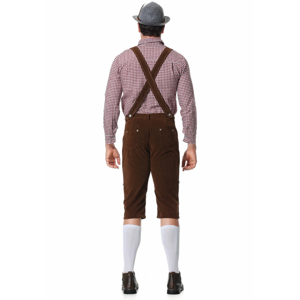 Oktoberfest-Outfit für Männer – Hut, Hemd und Lederhosen für Jungs-Chaps Herrenmode
