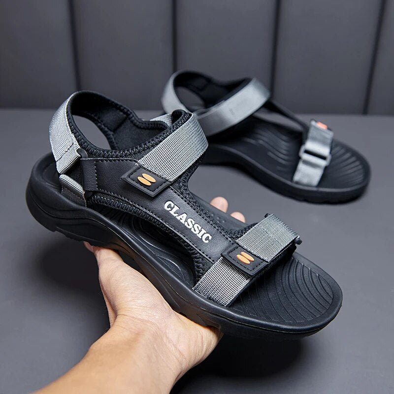 Orthopädische Sandalen | Wandern | Fußgewölbeunterstützung | Sportsandalen | Herrensandalen-Grau-40-Chaps Herrenmode