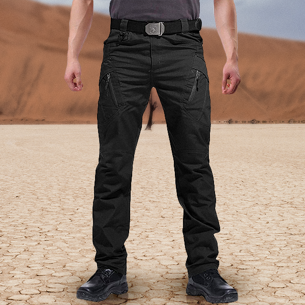 Outdoor-Hosen | Straight Leg | Wasserdicht | Wander- und Trekkinghosen | Herrenhosen-Schwarz-S-Chaps Herrenmode