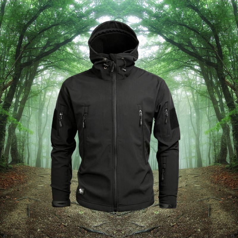 Outdoor-Jacke – Wasserdichte Windjacke mit Kapuze und Fleecefutter für Herren-Chaps Herrenmode