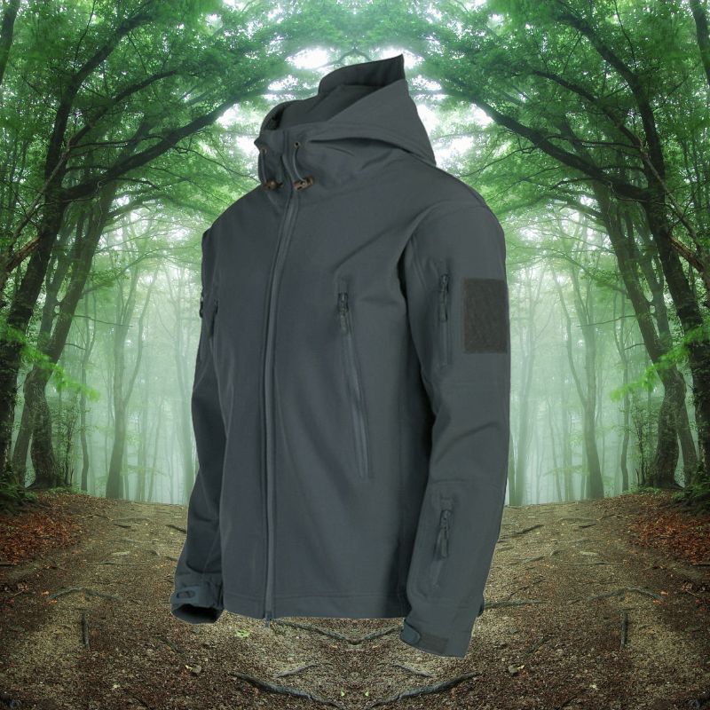 Outdoor-Jacke – Wasserdichte Windjacke mit Kapuze und Fleecefutter für Herren-Chaps Herrenmode