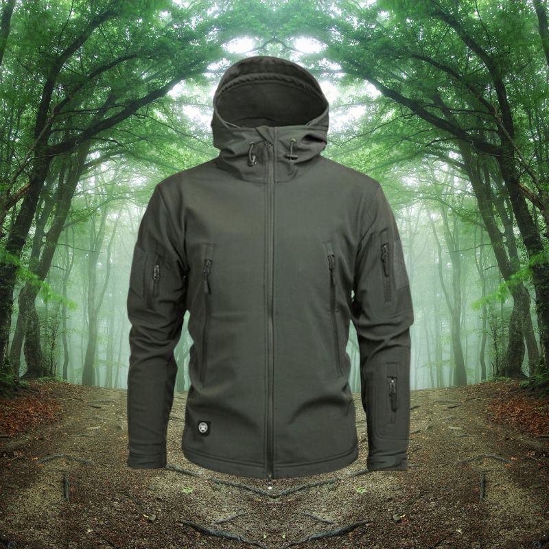 Outdoor-Jacke – Wasserdichte Windjacke mit Kapuze und Fleecefutter für Herren-Chaps Herrenmode