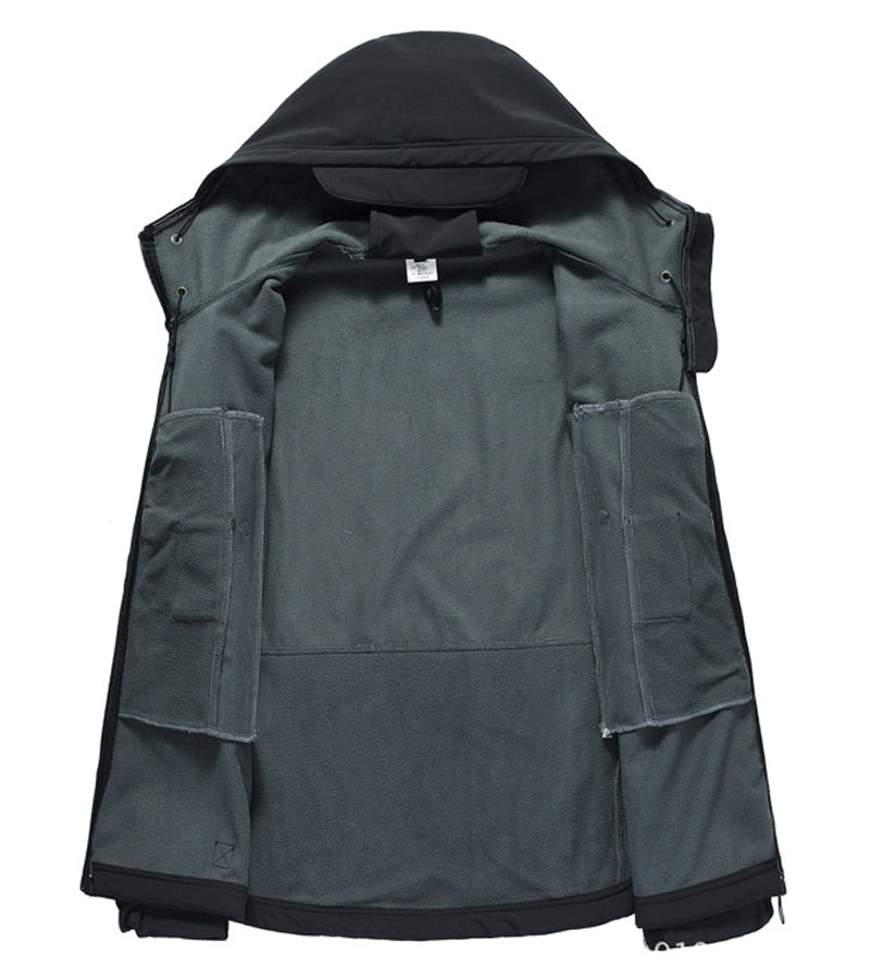 Outdoor-Jacke – Wasserdichte Windjacke mit Kapuze und Fleecefutter für Herren-Chaps Herrenmode