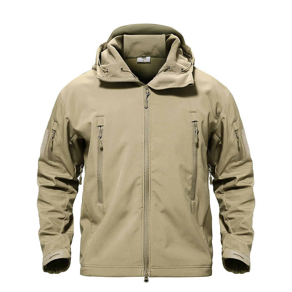 Outdoorjacke – Tactical – Wasserdicht – Windbreakerjacke – Herrenjacke-Khaki-XS-Chaps Herrenmode