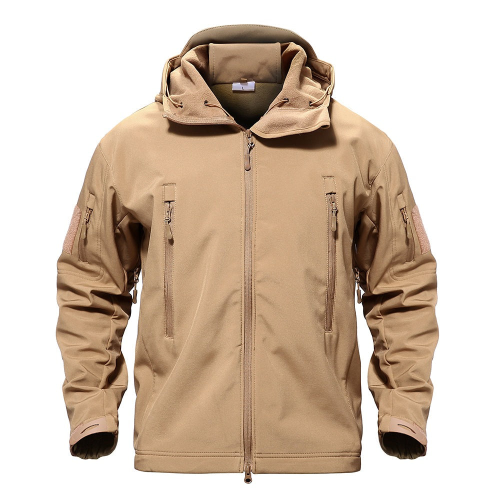 Outdoorjacke – Tactical – Wasserdicht – Windbreakerjacke – Herrenjacke-Sand-XS-Chaps Herrenmode