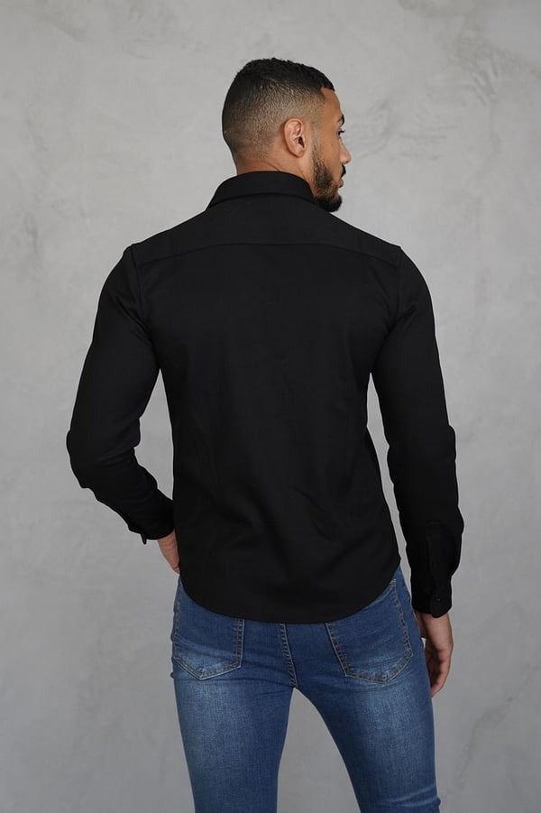 Overshirt – Herrenjacke mit Umlegekragen und Knöpfen, mit Taschen-Chaps Herrenmode
