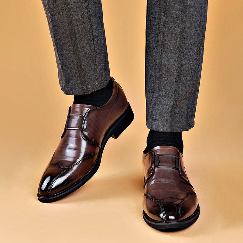 Oxford-Schuhe - Stilvolle flache Lederschuhe zum Hineinschlüpfen für Männer-Chaps Herrenmode