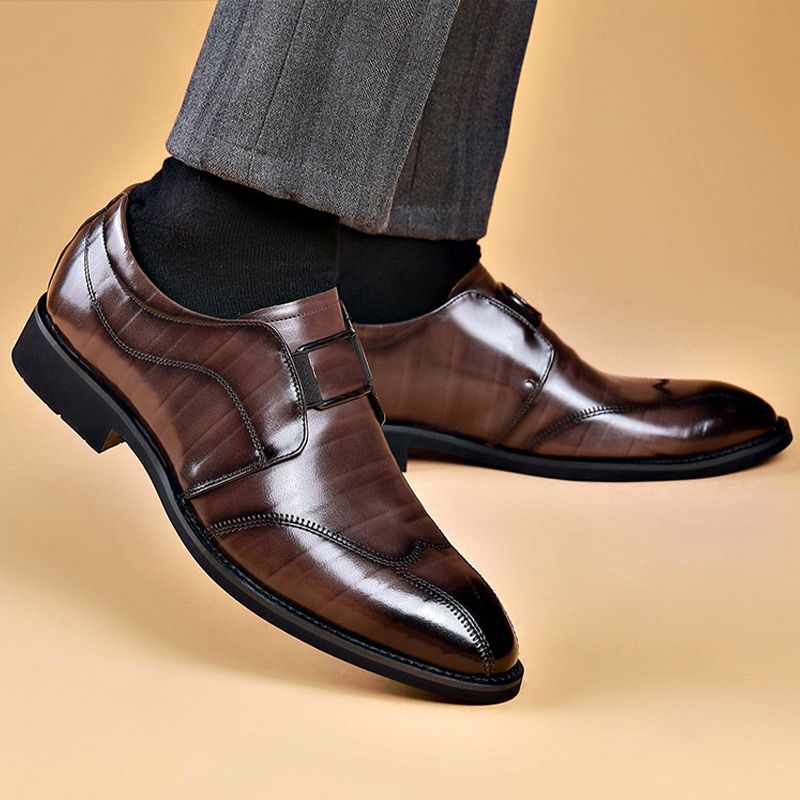 Oxford-Schuhe - Stilvolle flache Lederschuhe zum Hineinschlüpfen für Männer-Chaps Herrenmode