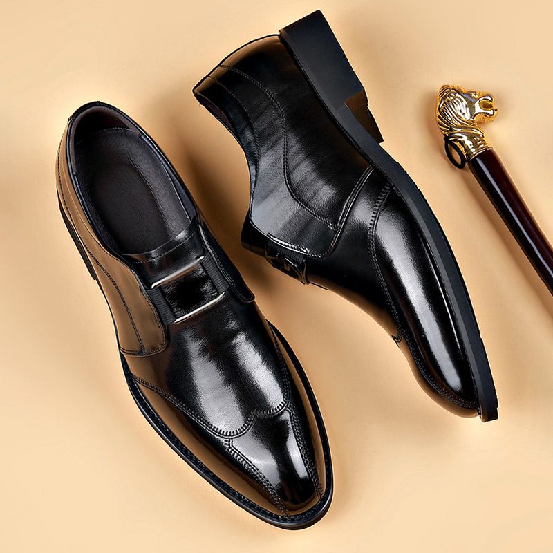 Oxford-Schuhe - Stilvolle flache Lederschuhe zum Hineinschlüpfen für Männer-Chaps Herrenmode
