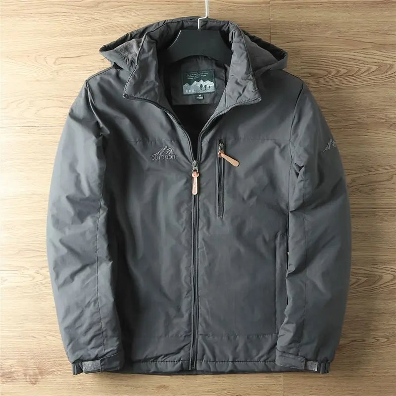 Parka-Jacke – mit Kapuze – mit Fleece gefüttert – Outdoor-Jacke – Winterjacke für Herren-Chaps Herrenmode