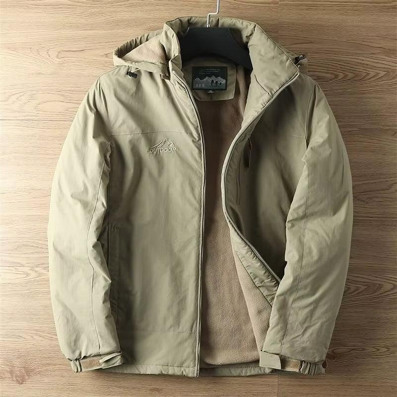 Parka-Jacke – mit Kapuze – mit Fleece gefüttert – Outdoor-Jacke – Winterjacke für Herren-Chaps Herrenmode