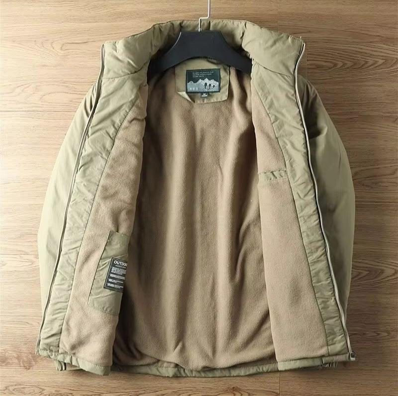Parka-Jacke – mit Kapuze – mit Fleece gefüttert – Outdoor-Jacke – Winterjacke für Herren-Chaps Herrenmode