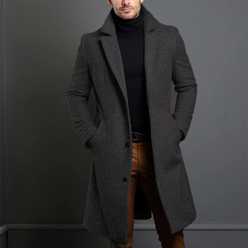 Pepin Langer Trenchcoat für Männer-Grau-XS-Chaps Herrenmode