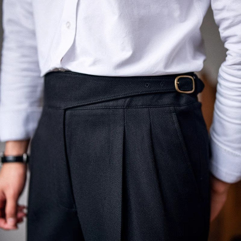 Plisseehose – Stilvolle Herrenhose mit verstellbarem Bund für formelle Anlässe-Chaps Herrenmode