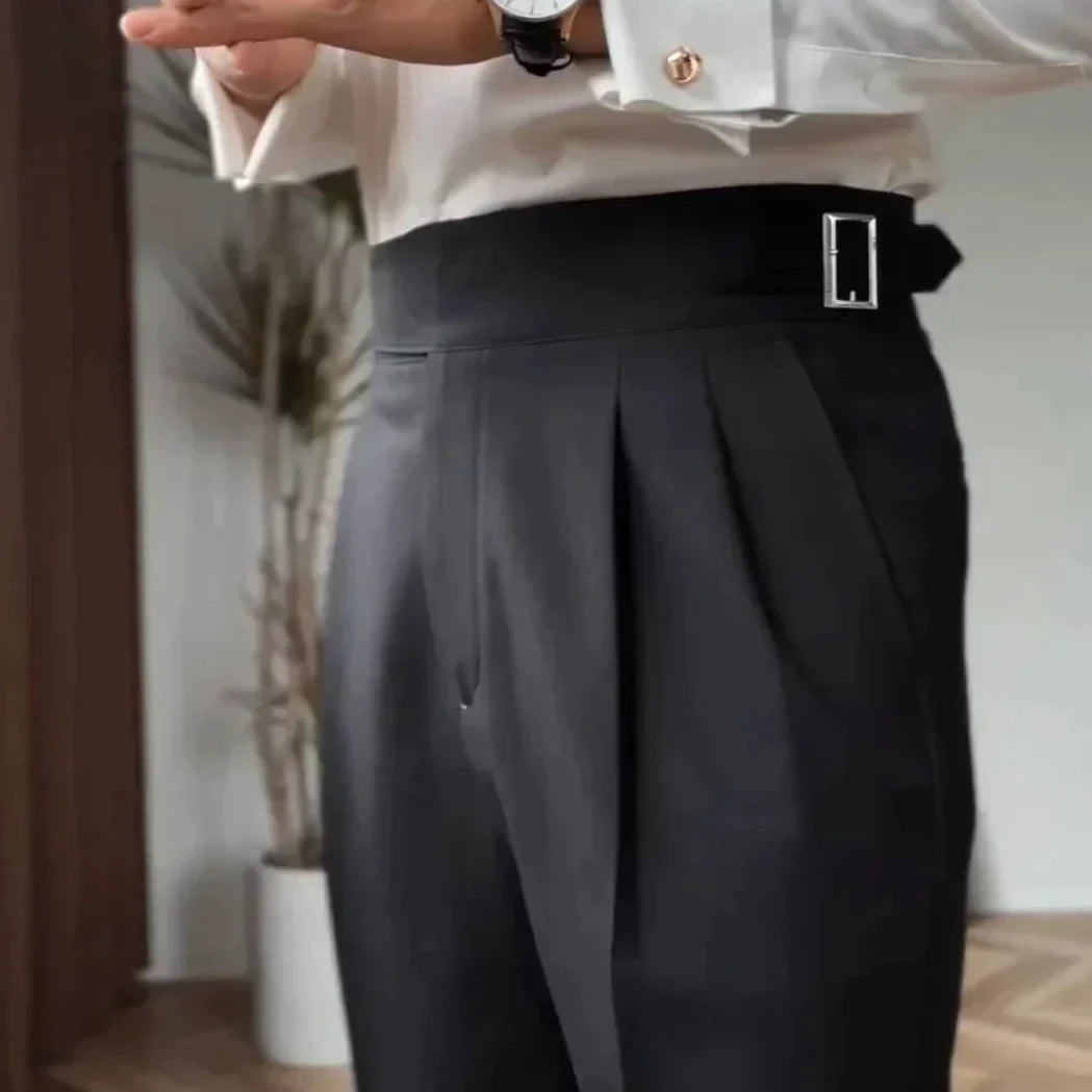 Plisseehose – Stilvolle Herrenhose mit verstellbarem Bund für formelle Anlässe-Chaps Herrenmode