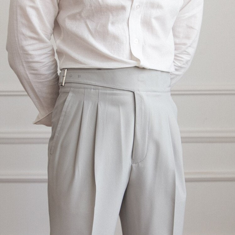Plisseehose – Stilvolle Herrenhose mit verstellbarem Bund für formelle Anlässe-Chaps Herrenmode