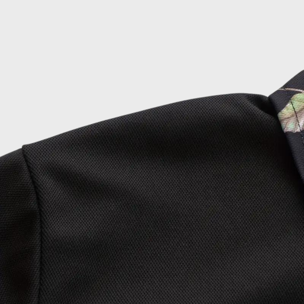 Polo-T-Shirt | Blumenmuster | Kurzarm | Polohemden | Herrenbekleidung-Chaps Herrenmode