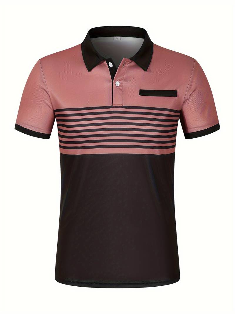 Polo T-Shirt | Gestreift | Kurzarm | Poloshirts | Herrenhemden-Chaps Herrenmode