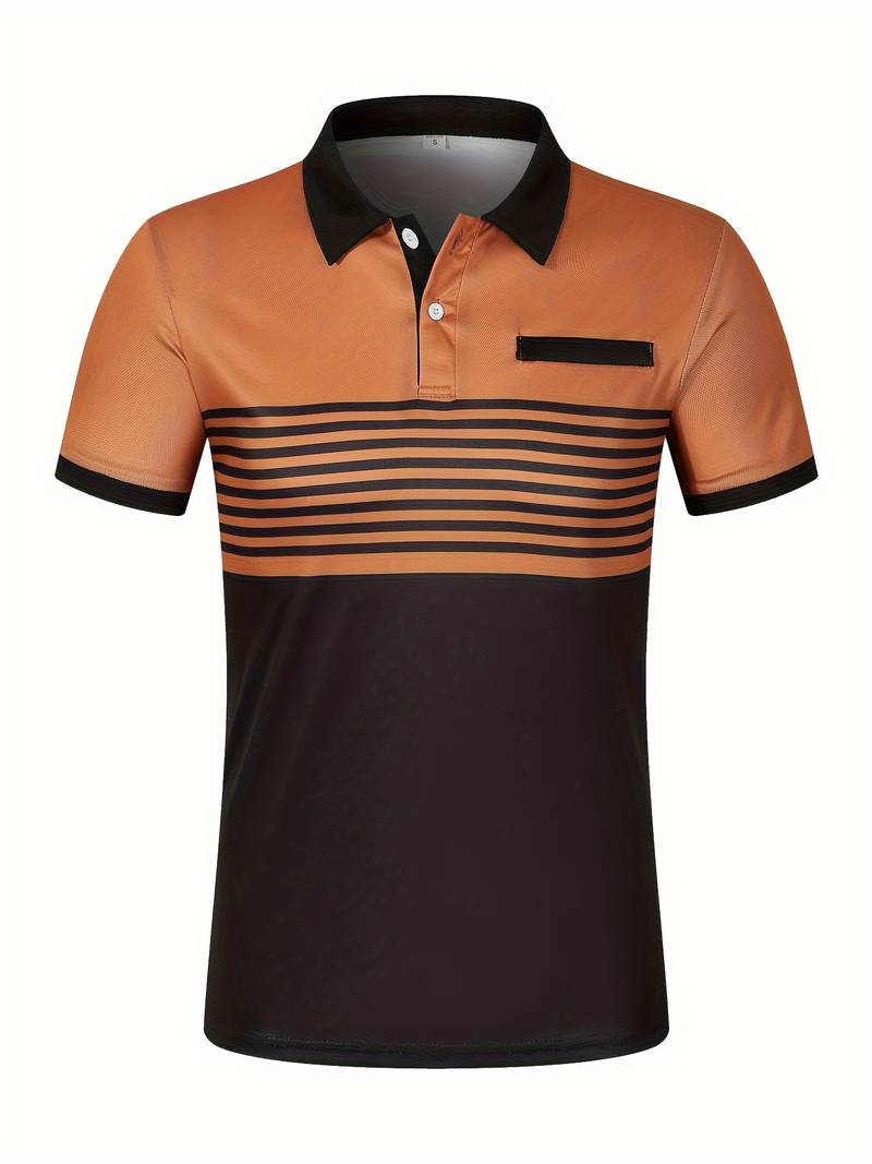 Polo T-Shirt | Gestreift | Kurzarm | Poloshirts | Herrenhemden-Chaps Herrenmode