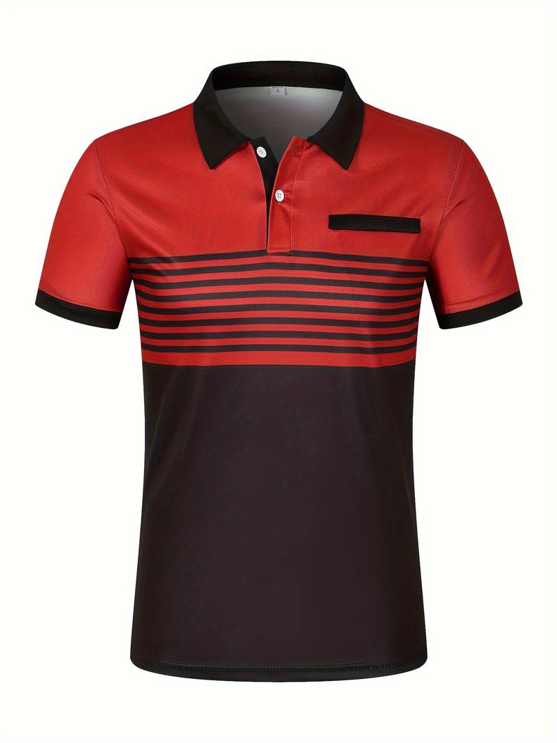Polo T-Shirt | Gestreift | Kurzarm | Poloshirts | Herrenhemden-Chaps Herrenmode