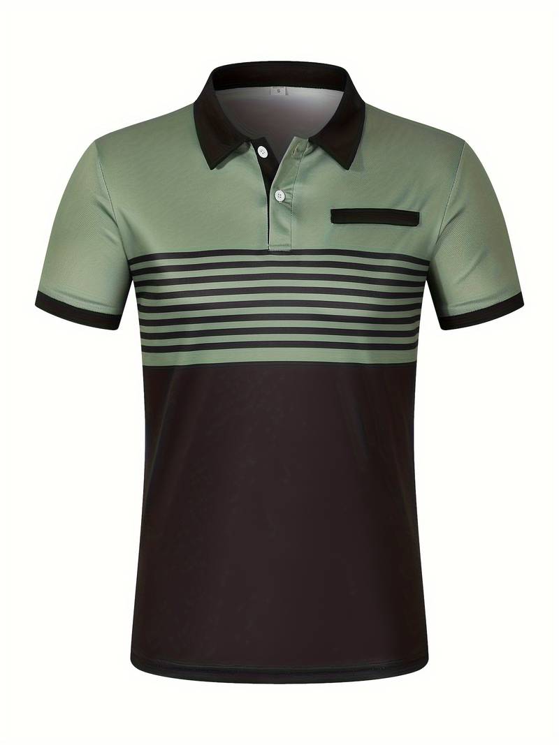 Polo T-Shirt | Gestreift | Kurzarm | Poloshirts | Herrenhemden-Chaps Herrenmode