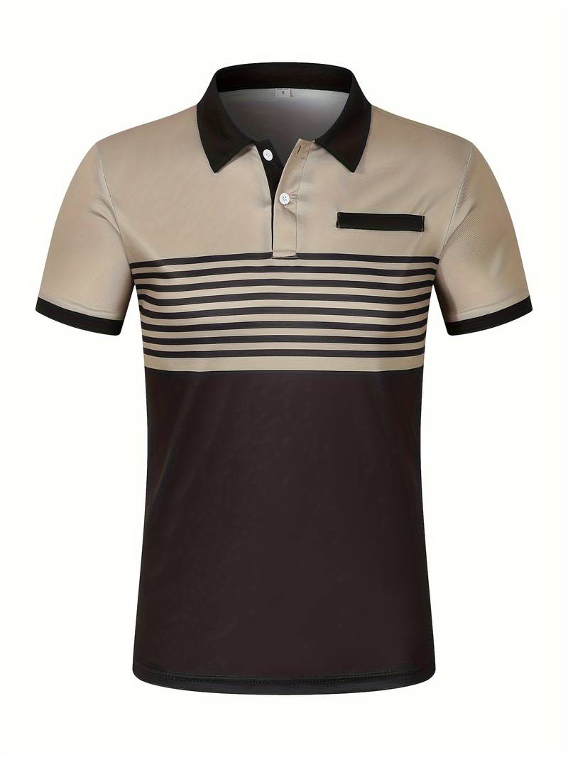 Polo T-Shirt | Gestreift | Kurzarm | Poloshirts | Herrenhemden-Chaps Herrenmode