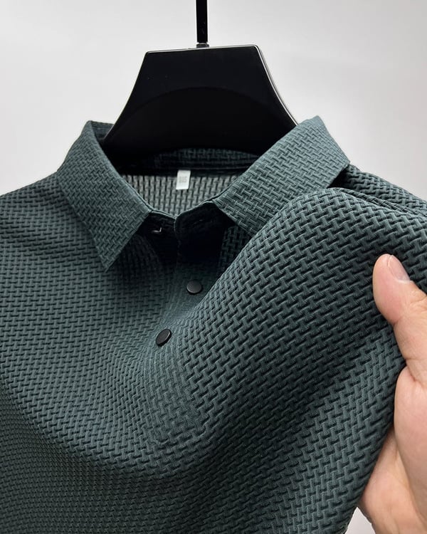 Polo-T-Shirt – Hemdärmel – Polohemden – Herrenhemden-Dunkelgrün-S-Chaps Herrenmode