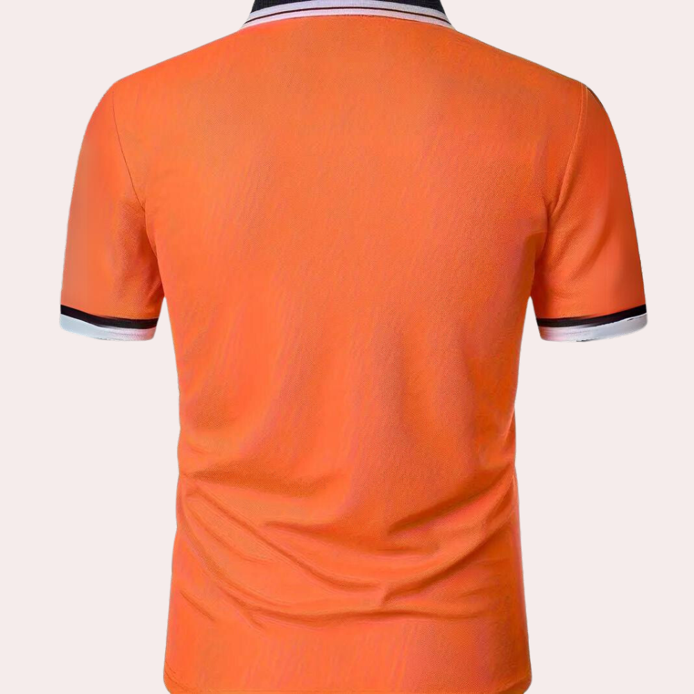 Polo-T-Shirt – Orange – Kurzarm – Poloshirt – Herrenbekleidung-Chaps Herrenmode