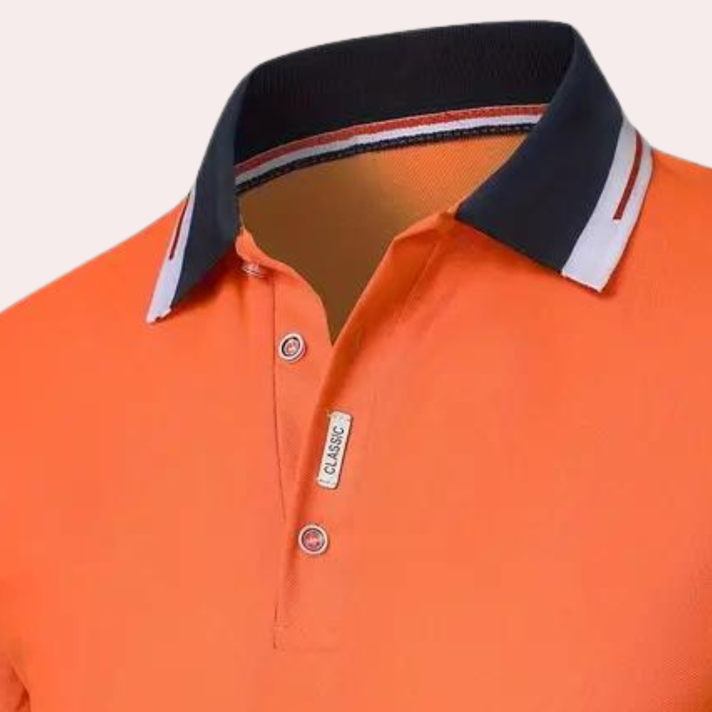 Polo-T-Shirt – Orange – Kurzarm – Poloshirt – Herrenbekleidung-Chaps Herrenmode