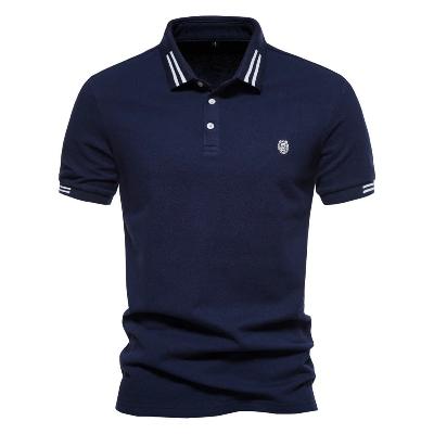 Polo T-Shirt - Slim Fit - Umlegekragen - Poloshirts - Herren T-Shirts-Marineblau-S-Chaps Herrenmode