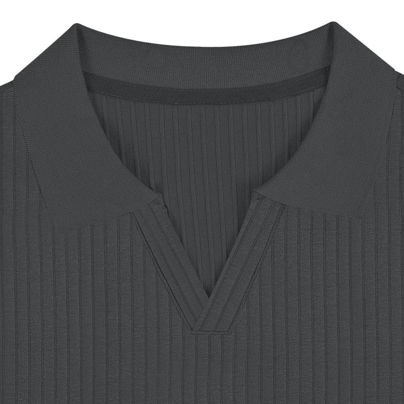 Polo-T-Shirt – schmale Passform – V-Ausschnitt – Polohemden – Herrenbekleidung-Chaps Herrenmode