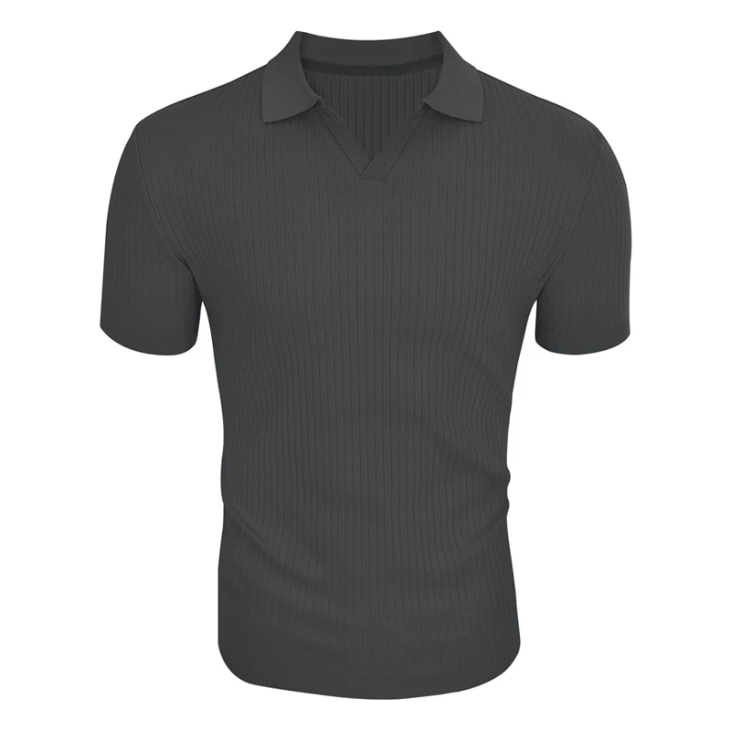 Polo-T-Shirt – schmale Passform – V-Ausschnitt – Polohemden – Herrenbekleidung-Chaps Herrenmode